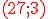 3$ \red \rm (27;3)